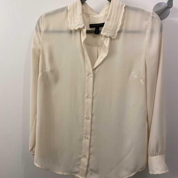 Banana Republic Sheer Blouse with Detailing - Picture 1 of 4